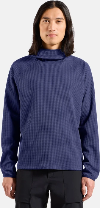 Odlo Cubic Multisport Midlayer Hooded Funktionsshirt langarm skipper blue (Herren)