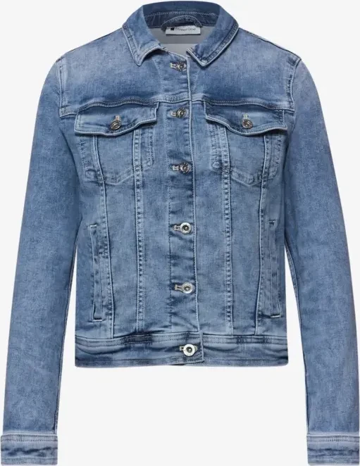 Street One Brusttaschen und Knöpfe Jeansjacke medium blue wash (Damen)