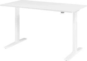 Hammerbacher Ergonomic Aktiv XMKA16 elektrisch höhenverstellbarer Sitz-Steh-Schreibtisch 160x80cm weiß/weiß