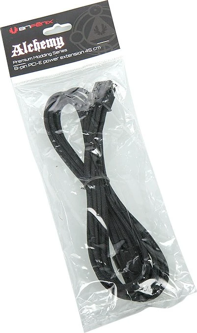 BitFenix Alchemy 8-Pin PCIe Verlängerung 45cm, sleeved schwarz
