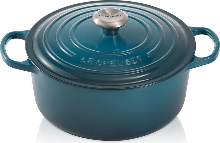 Le Creuset Signature Gusseisen Bräter rund 28cm 6.7l deep teal