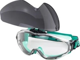 UVEX ultrasonic flip-up Vollsicht-Schutzbrille grün/schwarz