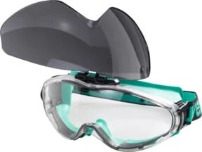 UVEX ultrasonic flip-up Vollsicht-Schutzbrille grün/schwarz