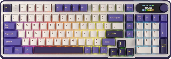 RK Royal Kludge S98, Lavendel Lila, 96%, hot-swap, RK Tactile Beige, USB/Bluetooth, US