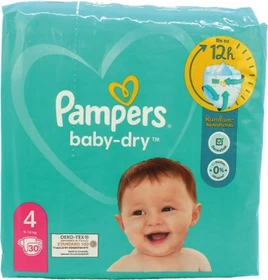 Pampers Baby-Dry Gr.4 Einwegwindel, 7-18kg, 30 Stück