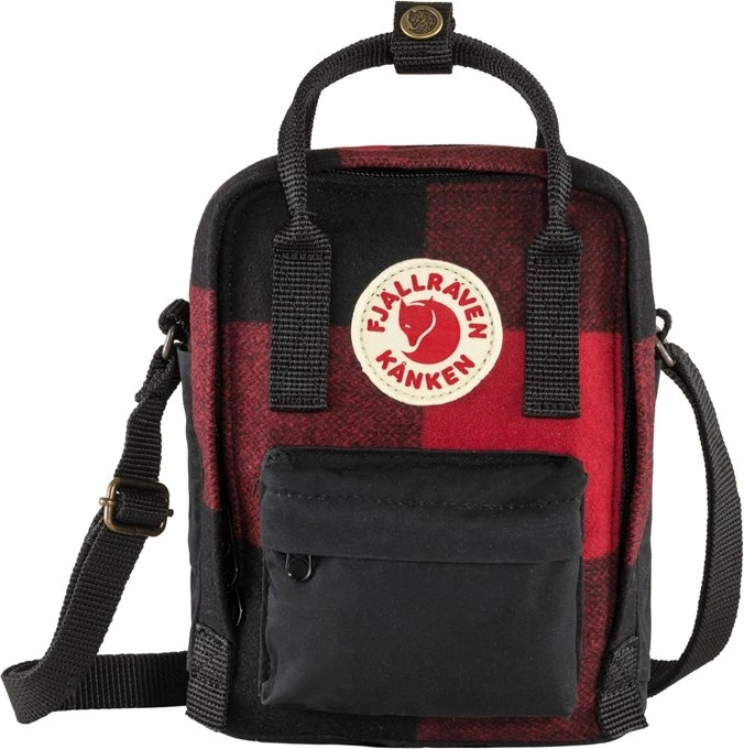 Fjällräven Kanken Re-Wool Sling Umhängetasche rot/schwarz