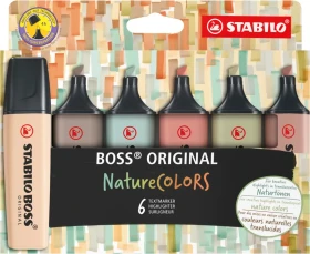 STABILO Boss Original NatureColors sortiert, 6er-Set, Kartonetui