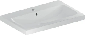 Geberit iCon Light Aufsatzwaschtisch 75cm, Hahnloch mittig, mit Überlauf, weiß/KeraTect