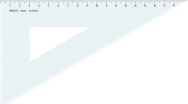 Aristo Zeichendreieck 60° 19.6cm, mit Facette, transparent
