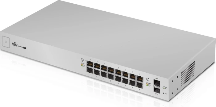 Ubiquiti UniFiSwitch 16 Rackmount Gigabit Managed Switch, 16x RJ-45, 2x SFP, 130W PoE+