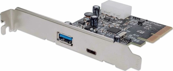 Manhattan 1x USB-C 3.1, 1x USB-A 3.1, PCIe 2.0 x4