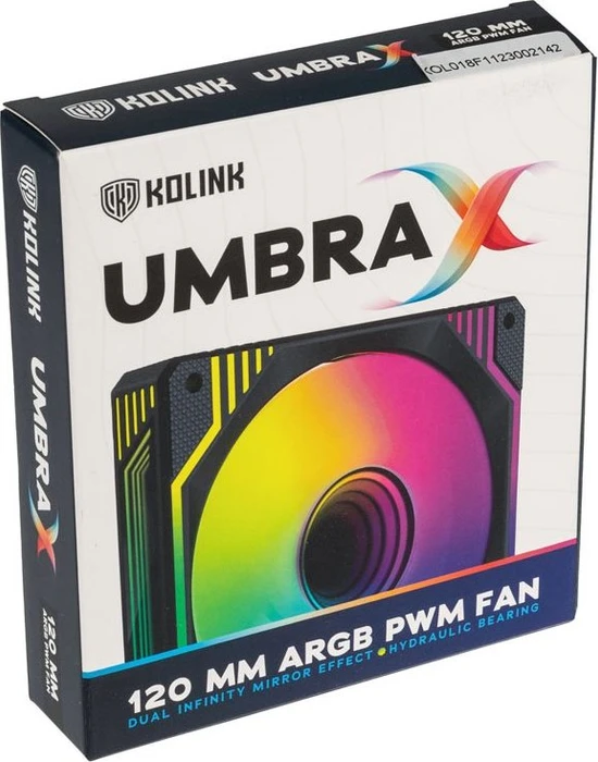 Kolink Umbra X ARGB PWM Lüfter, LED-Steuerung, Fernbedienung, 120mm, 3er-Pack