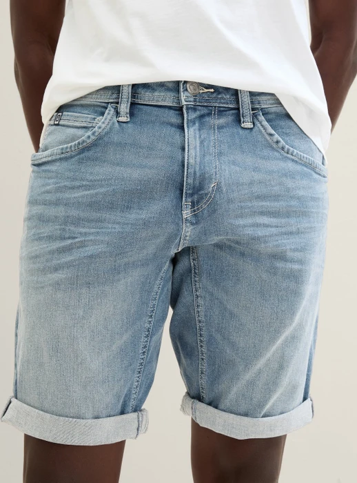 Tom Tailor Superflex Josh Jeansshorts Jeans used light stone blue denim (Herren)