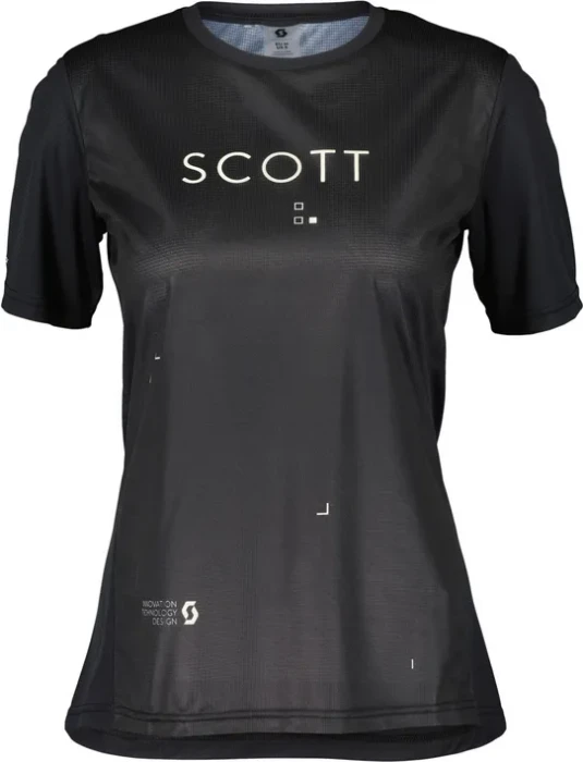 Scott Trail Flow Trikot kurzarm black/soft yellow (Damen)