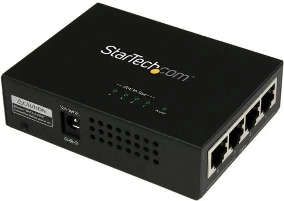 StarTech Desktop Gigabit PoE-Injektor, 4x RJ-45, 120W PoE+