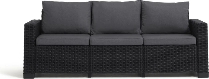 Keter Allibert Loungesofa California 3-Sitzer graphit/cool grey