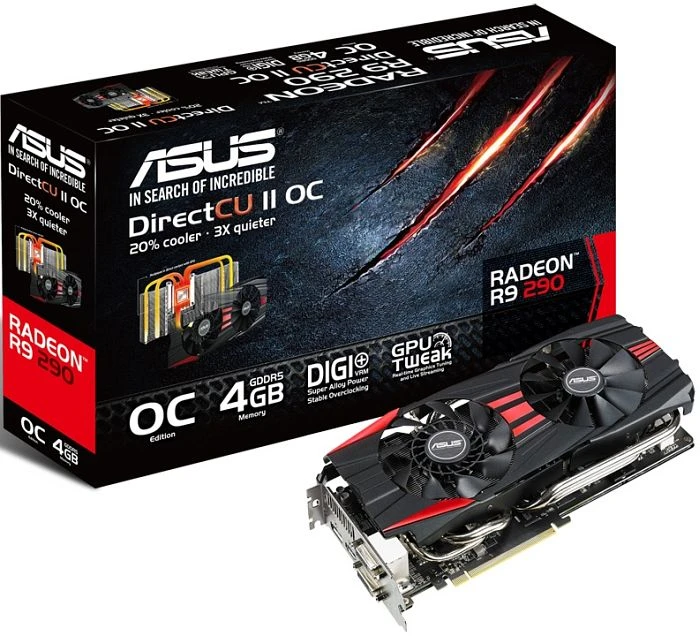 ASUS Radeon R9 290, Radeon R9 290, 4GB GDDR5, 2x DVI, HDMI, DP