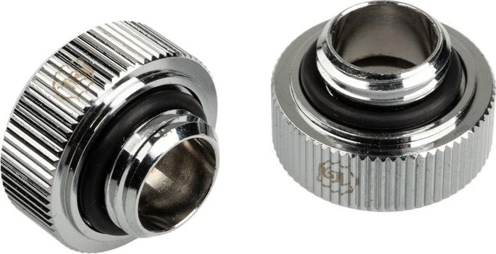 Bitspower Touchaqua Hardtube Adapter G1/4" auf 16mm, Glorious Silver, 2er-Pack