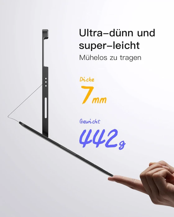 Inateck Superleicht Tastatur Hülle für iPad Air 6 11"/iPad Air 5/iPad 10/iPad Pro 11", schwarz, DE