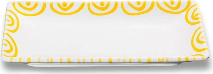 Gmundner Keramik Gelbgeflammt Snackschale 22x11cm