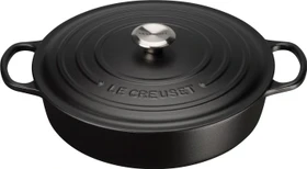 Le Creuset Signature Gusseisen Gourmet Bräter rund 30cm 6.2l schwarz matt