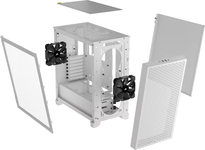 Corsair 3000D Airflow, weiß, Glasfenster