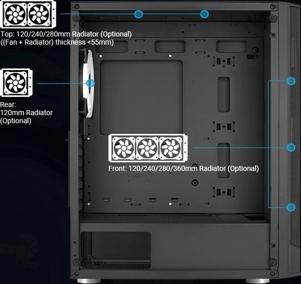 AeroCool Prism, Glasfenster