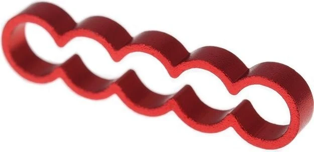 Alphacool Eiskamm Alu X5 Flat Kabelkamm 4mm, rot, 4er-Pack