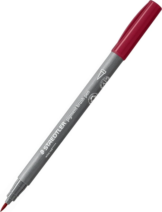 Staedtler pigment brush pen 371 weinrot, 10er-Pack