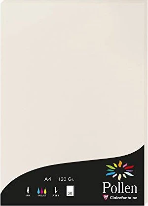 Clairefontaine Pollen Universalpapier perlgrau, A4, 120g/m², 50 Blatt