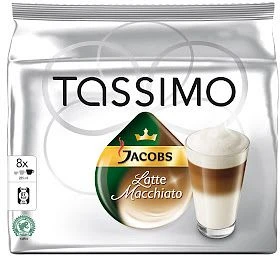 Tassimo T-Disc Jacobs Latte Macchiato Kaffeekapseln, 8 Stück