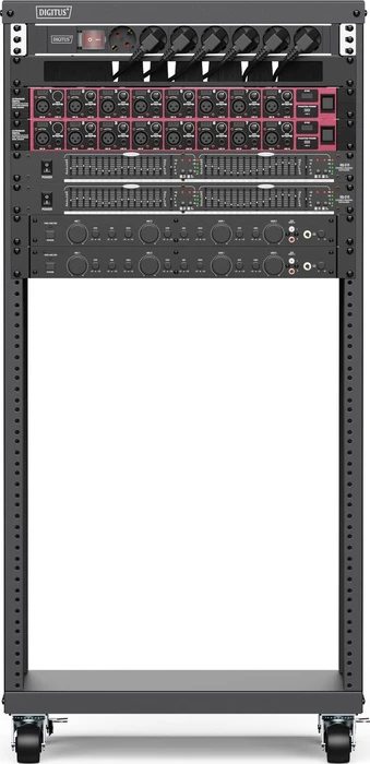 Digitus Audio Video Rack 19" AVS/Equipment Rack 21HE, mit Rollen, unmontiert, RAL 9005, 460mm tief