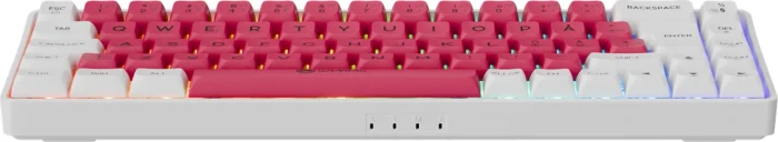 Gamiac TKL69G Gaming Keyboard, weiß/rot, LEDs RGB, Kailh RED, USB, ND