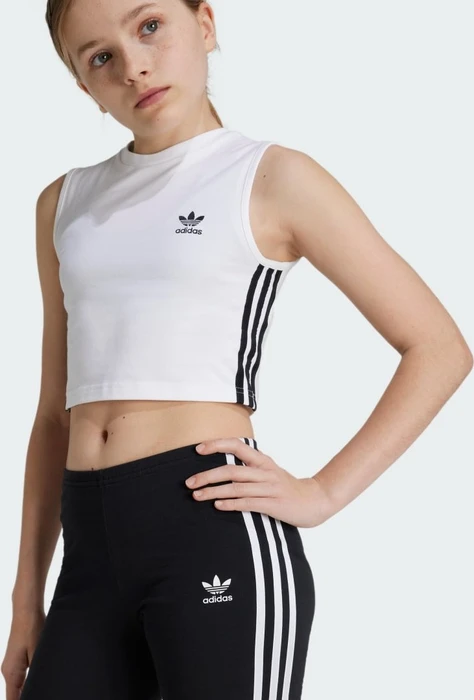 adidas Adicolor Crop Shirt ärmellos weiß (Junior)