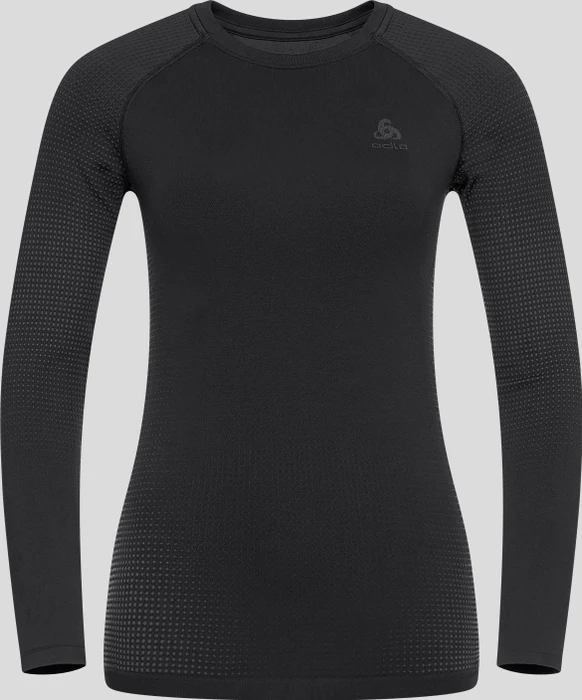 Odlo Performance Warm Eco Funktionsshirt langarm black/new odlo graphite grey (Damen)