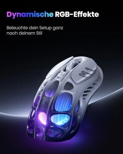 GravaStar Mercury M1 Pro Wireless Gaming Mouse, Gradient Black, USB/Bluetooth