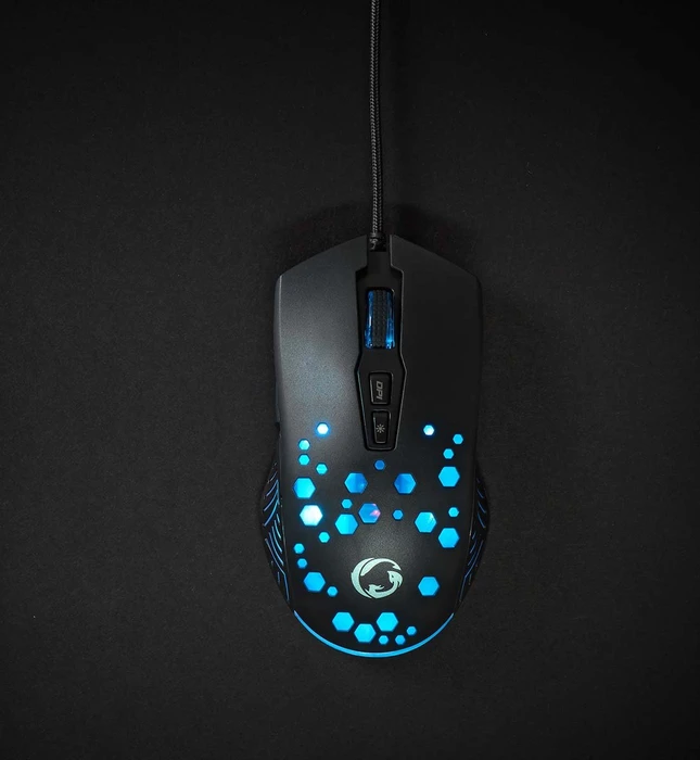 Nedis Wired Gaming Mouse with 12 lighting modes, schwarz, USB