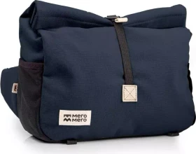 MeroMero Piha Lenkertasche navy blue/cream leather