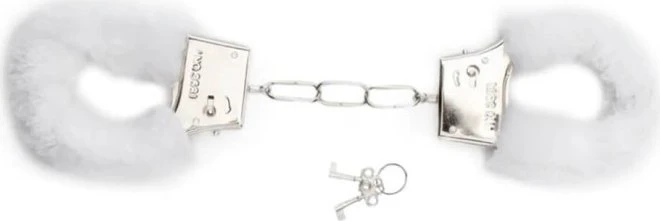 Shots Toys Furry Handcuffs weiß