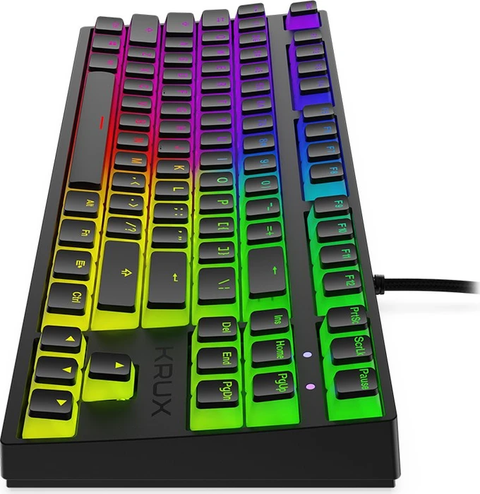 Krux Atax Pro RGB Pudding, TKL, schwarz, LEDs RGB, Gateron YELLOW, USB, US