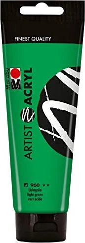 Marabu Artist Acryl Acrylfarbe, lichtgrün, 120ml