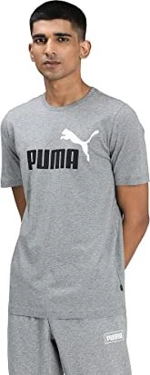 Puma Essentials 2 Colour No. 1 Logo T-Shirt kurzarm medium grey heather (Herren)