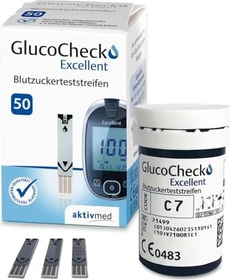 Aktivmed GlucoCheck Excellent Blutzucker-Teststreifen, 50 Stück