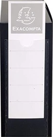 Exacompta Archivbox Kunststoff blickdicht mit Druckknopf 80mm, A4, schwarz