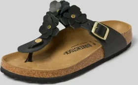 Birkenstock Gizeh Flower Embellishment Naturleder schwarz (Damen)