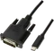 LogiLink USB-C [Stecker] auf DVI [Stecker] Adapterkabel schwarz, 1.8m Vorschaubild