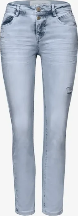 Street One Studio Mid Waist Slim Leg Casual Jeans bleached wash (Damen)