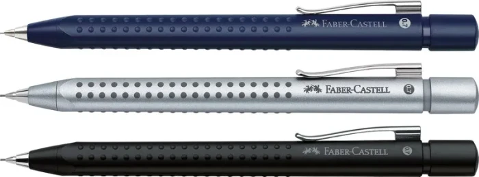 Faber-Castell Grip 2011 Druckbleistift B 0.7mm graphit, schwarz, Radierer