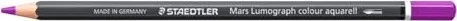 Staedtler Mars Lumograph colour aquarell 104 Aquarellstift purpurviolett hell, Kartonetui, 6er-Pack