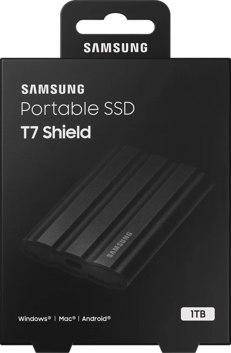 Samsung Portable SSD T7 Shield, schwarz, 1TB, USB-C 3.1